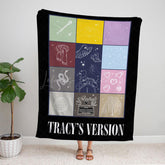 Lofaris Personalized Text Cute Pattern Music Album Blanket